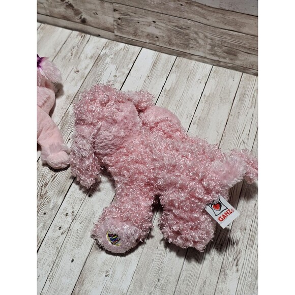 Unipak Pink Dog Plush Lot of 2 Ganz Stuffed Animal Toys - Picture 3 of 11